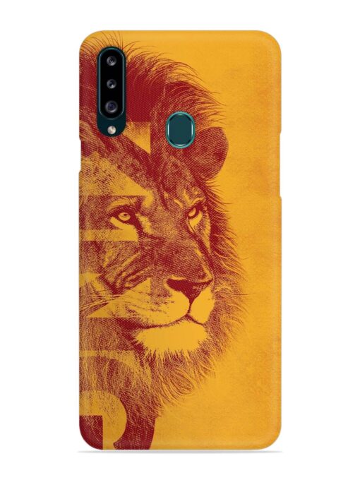 Gold Lion Crown Art Snap Case for Samsung Galaxy A20S