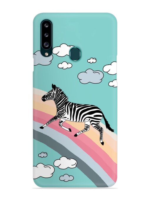 Running Zebra Snap Case for Samsung Galaxy A20S Zapvi