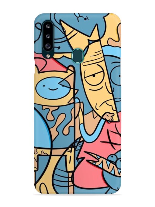 Silly Face Doodle Snap Case for Samsung Galaxy A20S Zapvi