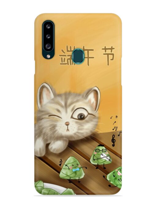 Cat Scorpion Dancing Snap Case for Samsung Galaxy A20S Zapvi