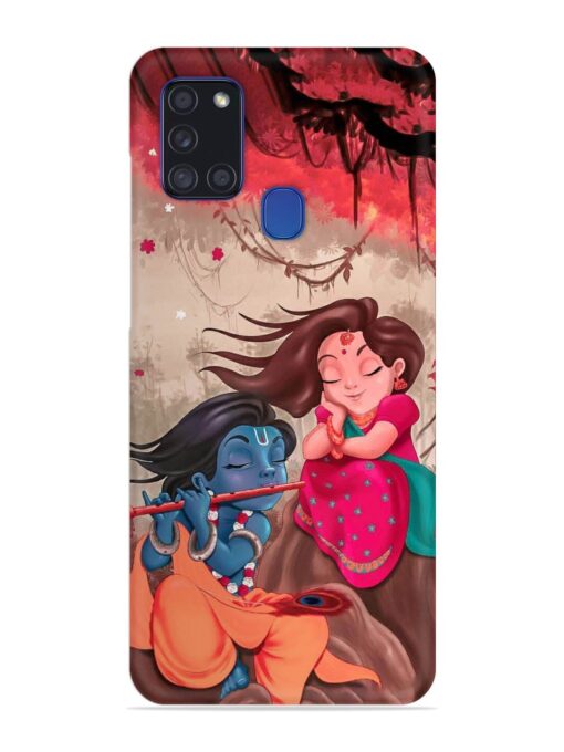 Radhe Krishna Water Art Snap Case for Samsung Galaxy A21S Zapvi