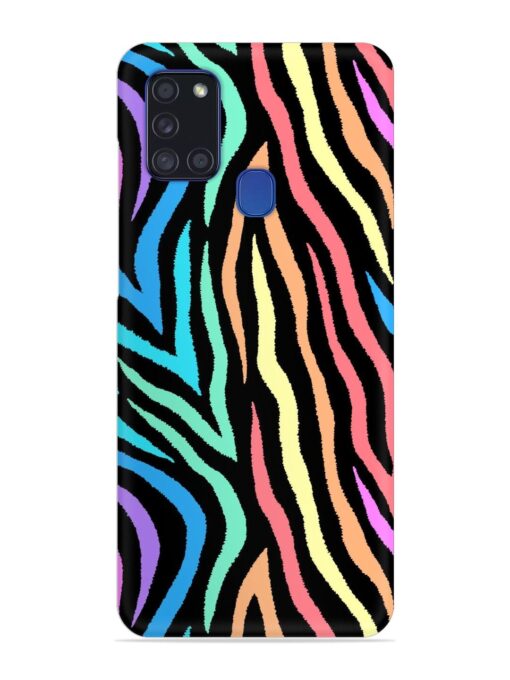 Colorful Abstract Zebra Snap Case for Samsung Galaxy A21S Zapvi