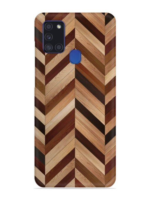 Seamless Wood Parquet Snap Case for Samsung Galaxy A21S Zapvi