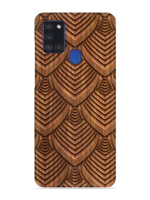 Carved Pattern On Snap Case for Samsung Galaxy A21S Zapvi