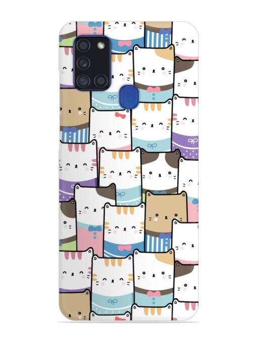 Cute Adorable Cat Snap Case for Samsung Galaxy A21S Zapvi