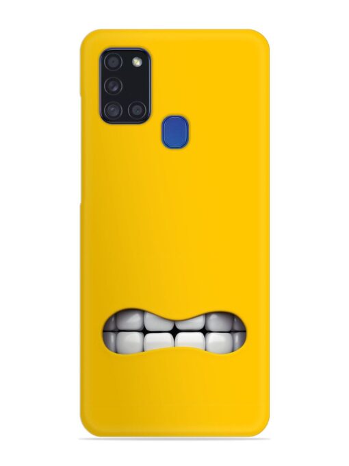 Mouth Character On Snap Case for Samsung Galaxy A21S Zapvi