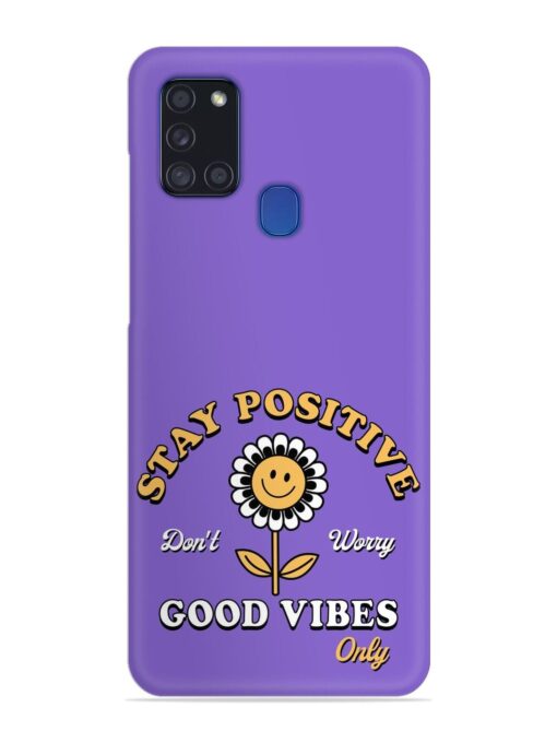 Retro Positive Flower Snap Case for Samsung Galaxy A21S Zapvi