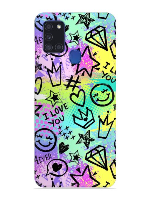 Bright Seamless Pattern Snap Case for Samsung Galaxy A21S Zapvi