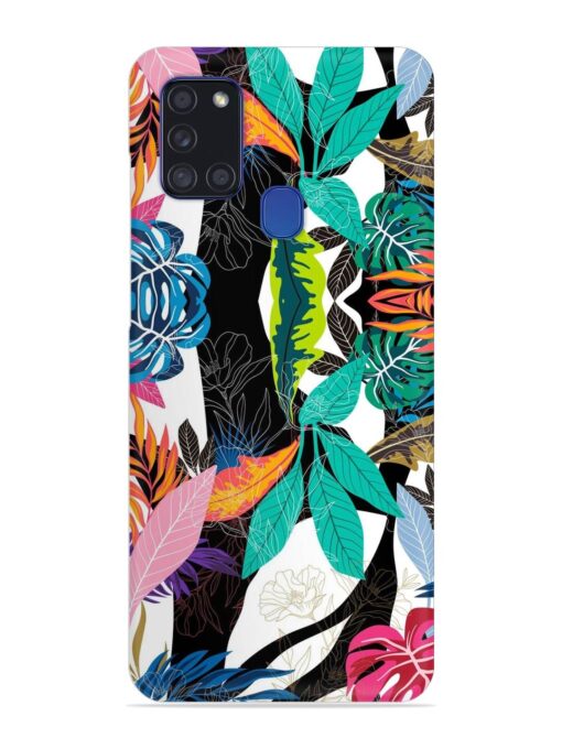 Floral Pattern Bright Snap Case for Samsung Galaxy A21S Zapvi