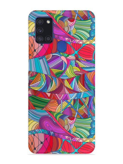 Seamless Patterns Hand Drawn Snap Case for Samsung Galaxy A21S Zapvi