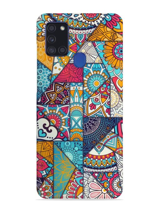 Patchwork Pattern Vintage Snap Case for Samsung Galaxy A21S Zapvi