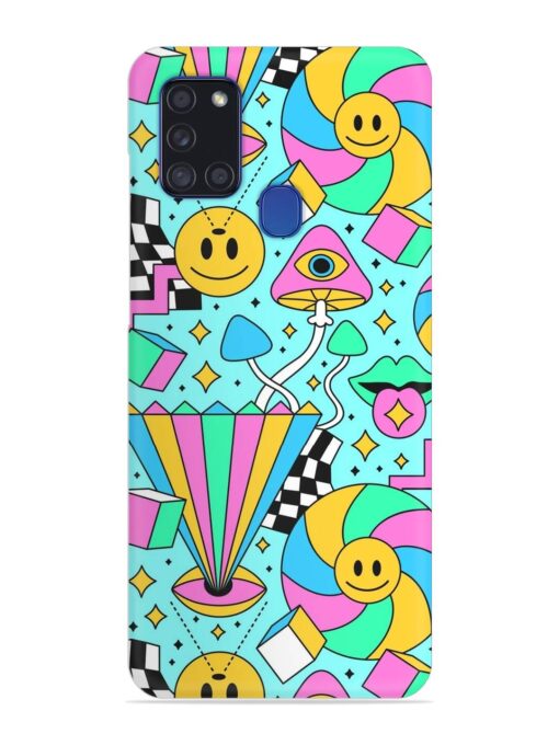 Trippy Rainbow 60S Snap Case for Samsung Galaxy A21S Zapvi