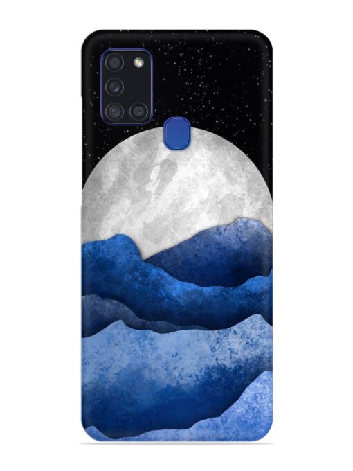 Full Moon Mountain Vector Snap Case for Samsung Galaxy A21S Zapvi