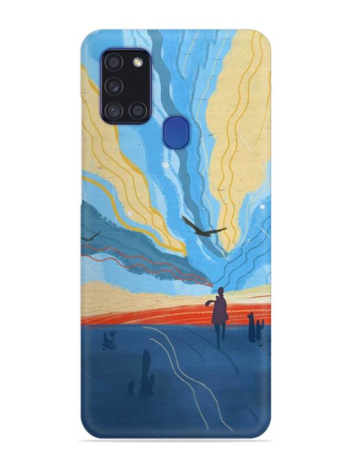 Minimal Abstract Landscape Snap Case for Samsung Galaxy A21S Zapvi