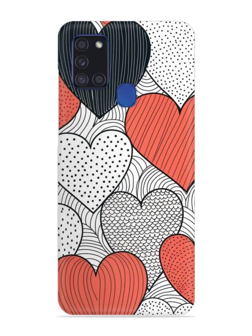 Girly Heart Seamless Snap Case for Samsung Galaxy A21S Zapvi