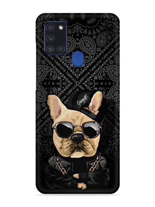 Gangsta Cool Sunglasses Dog Snap Case for Samsung Galaxy A21S Zapvi