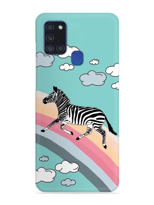 Running Zebra Snap Case for Samsung Galaxy A21S Zapvi