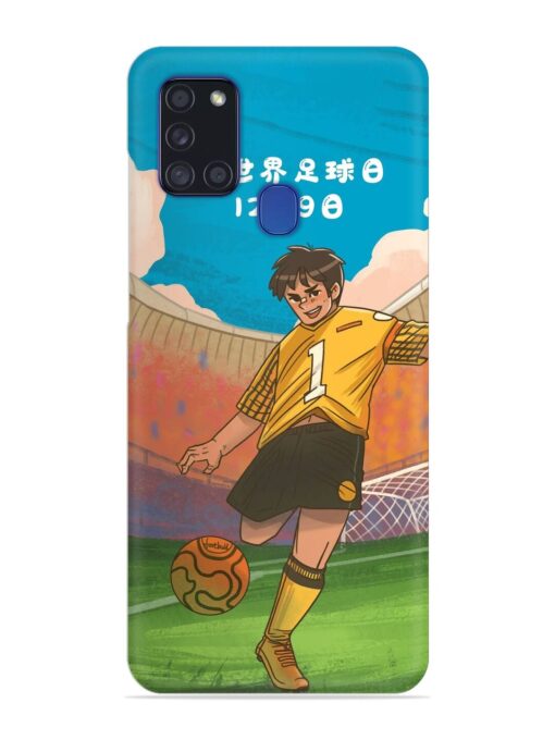 Soccer Kick Snap Case for Samsung Galaxy A21S Zapvi