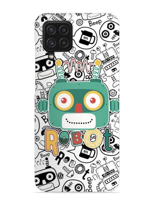 Robot Modern Seamless Pattern Snap Case for Samsung Galaxy A22 (4G)