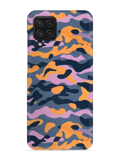 Camouflage Army Military English Orange Art Snap Case for Samsung Galaxy A22 (4G) Zapvi