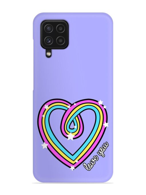 Colorful Rainbow Heart Snap Case for Samsung Galaxy A22 (4G)