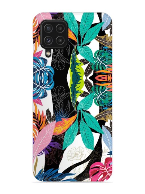 Floral Pattern Bright Snap Case for Samsung Galaxy A22 (4G)