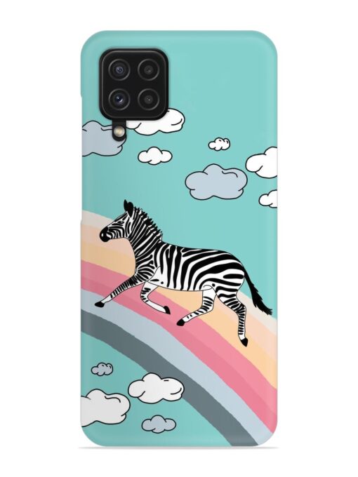 Running Zebra Snap Case for Samsung Galaxy A22 (4G) Zapvi