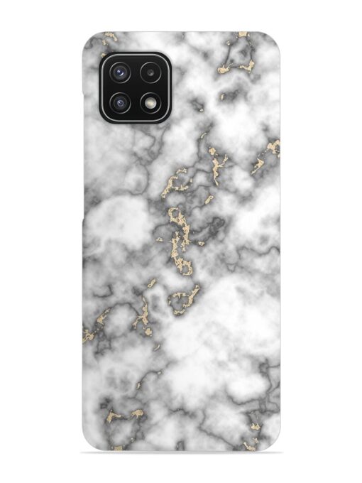 Gray And Gold Marble Snap Case for Samsung Galaxy A22 (5G) Zapvi