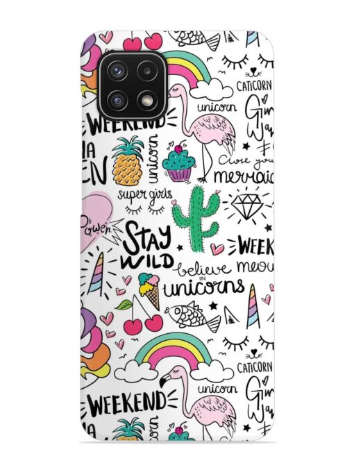 Unicorn Ice Cream Snap Case for Samsung Galaxy A22 (5G) Zapvi