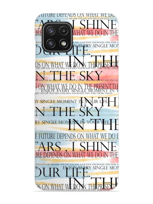 Seamless Slogans Pattern Snap Case for Samsung Galaxy A22 (5G) Zapvi