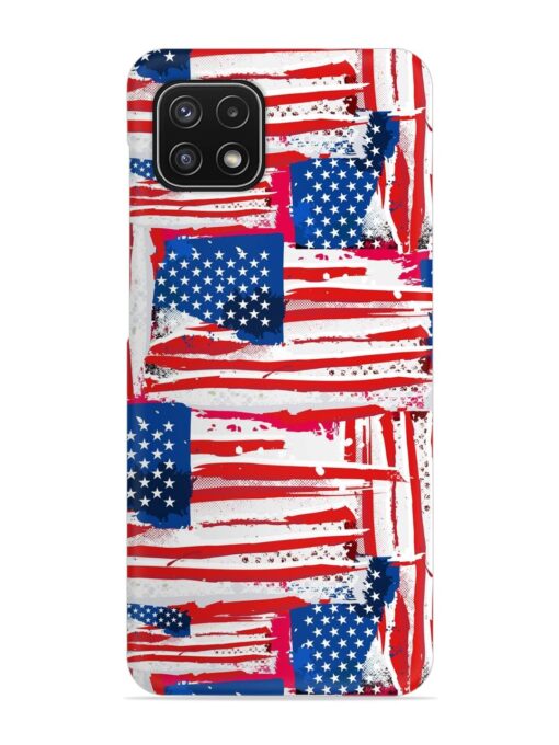 Usa Flag Seamless Snap Case for Samsung Galaxy A22 (5G) Zapvi