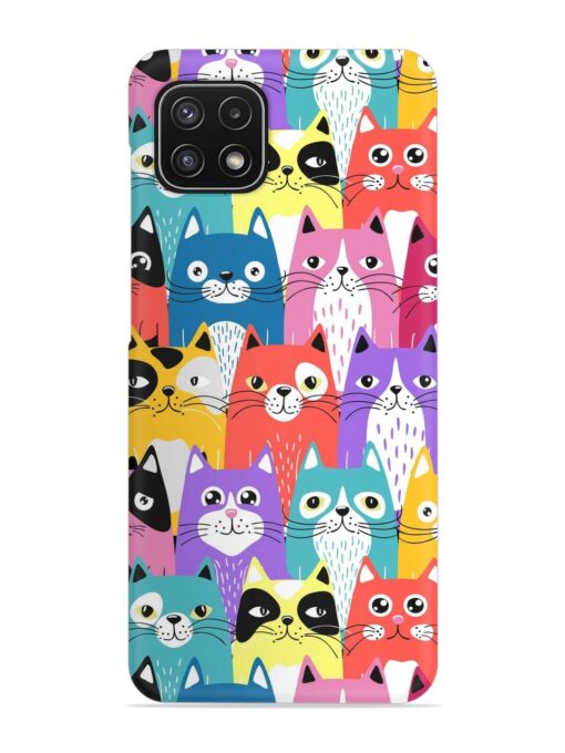 Funny Cartoon Cats Snap Case for Samsung Galaxy A22 (5G) Zapvi