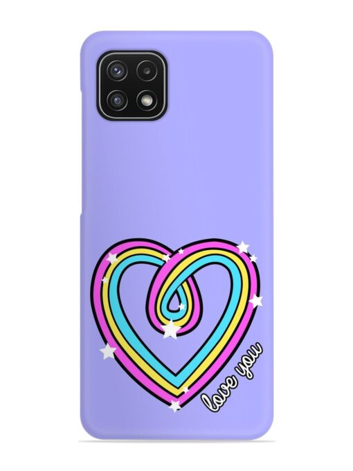 Colorful Rainbow Heart Snap Case for Samsung Galaxy A22 (5G) Zapvi