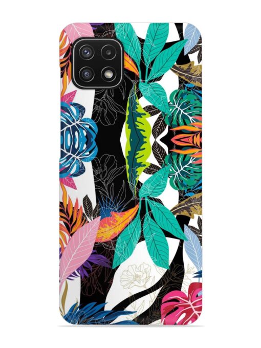 Floral Pattern Bright Snap Case for Samsung Galaxy A22 (5G) Zapvi