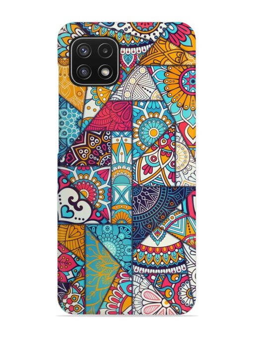 Patchwork Pattern Vintage Snap Case for Samsung Galaxy A22 (5G) Zapvi