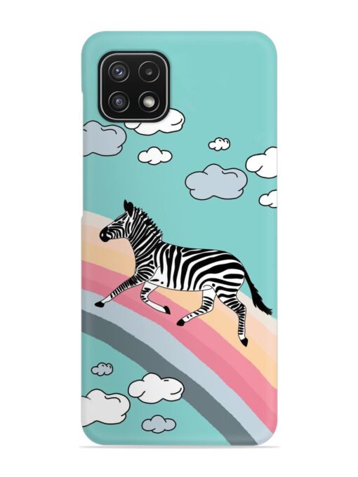 Running Zebra Snap Case for Samsung Galaxy A22 (5G) Zapvi