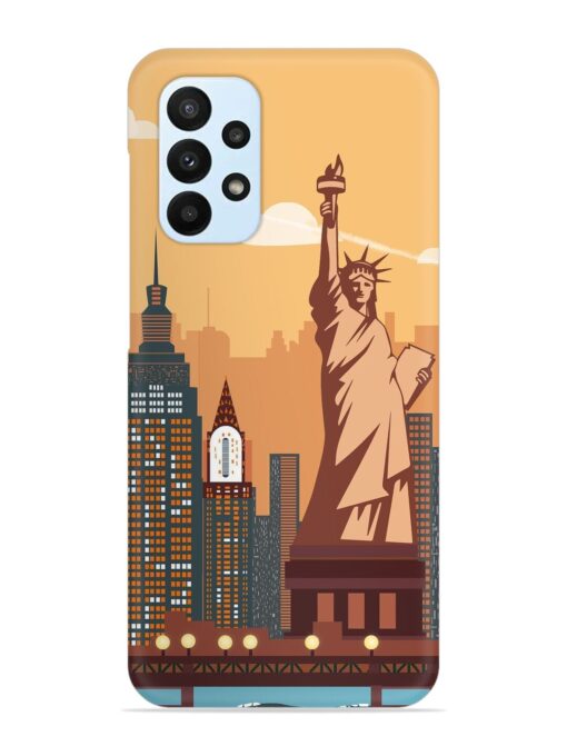 New York Statue Of Liberty Architectural Scenery Snap Case for Samsung Galaxy A23 Zapvi