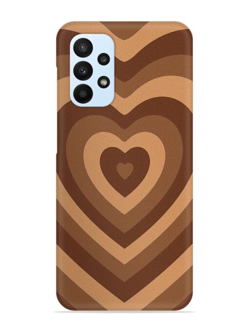 Brown Heart Snap Case for Samsung Galaxy A23 Zapvi