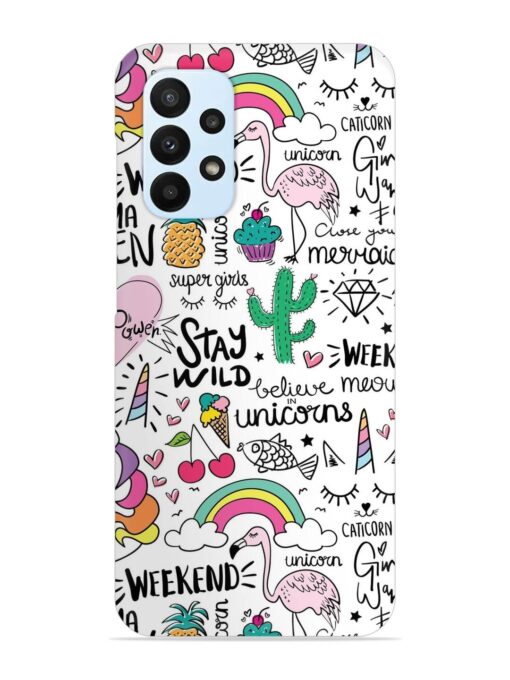 Unicorn Ice Cream Snap Case for Samsung Galaxy A23