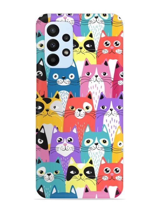 Funny Cartoon Cats Snap Case for Samsung Galaxy A23