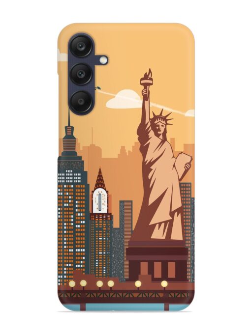 New York Statue Of Liberty Architectural Scenery Snap Case for Samsung Galaxy A25 (5G) Zapvi