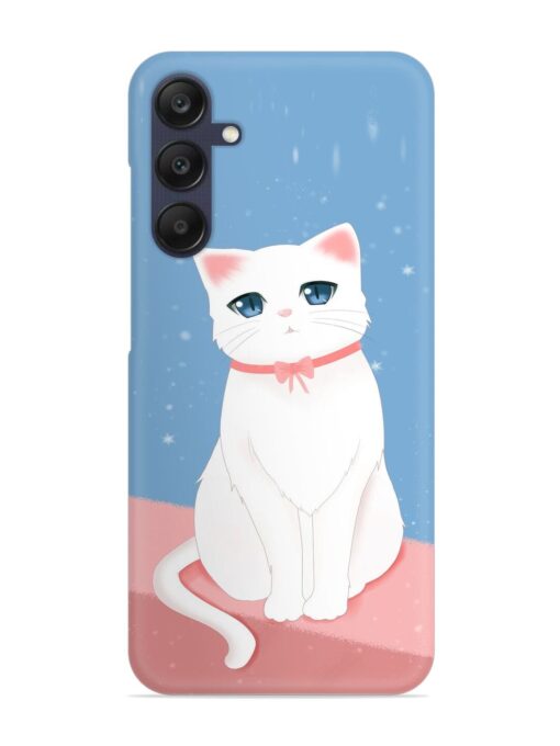 Cute White Cat Snap Case for Samsung Galaxy A25 (5G)