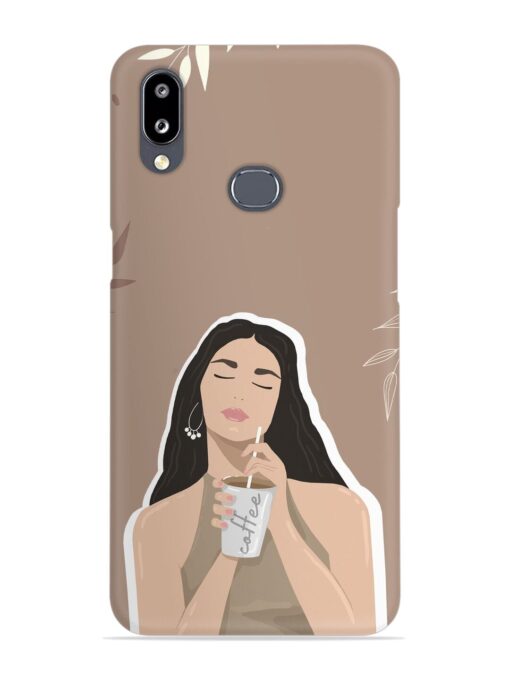 Girl With Coffee Snap Case for Samsung Galaxy A30 Zapvi