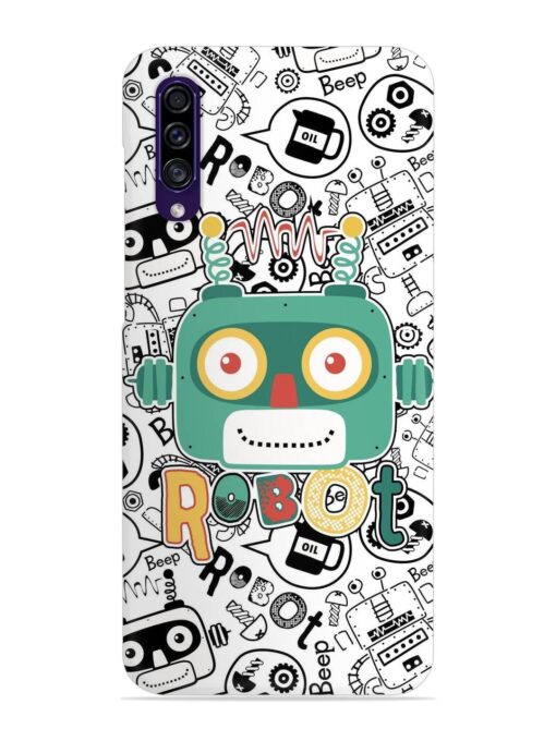 Robot Modern Seamless Pattern Snap Case for Samsung Galaxy A30S Zapvi