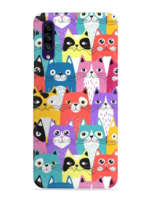 Funny Cartoon Cats Snap Case for Samsung Galaxy A30S Zapvi