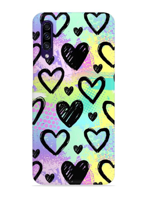 Bright Pattern Hearts Snap Case for Samsung Galaxy A30S Zapvi