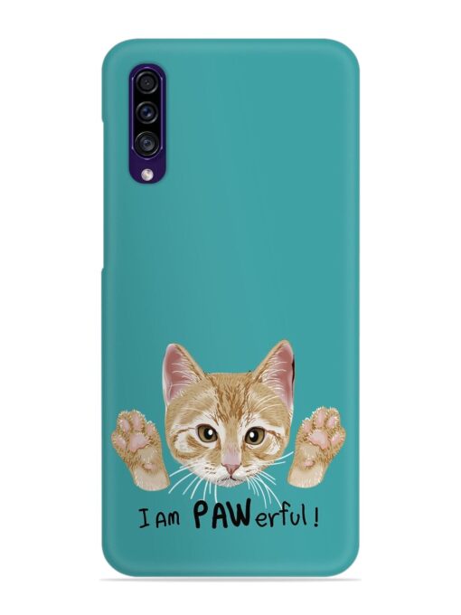 Typography Slogan Cat Snap Case for Samsung Galaxy A30S