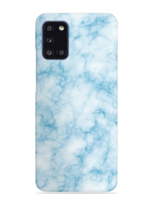 Blue White Natural Marble Snap Case for Samsung Galaxy A31 Zapvi