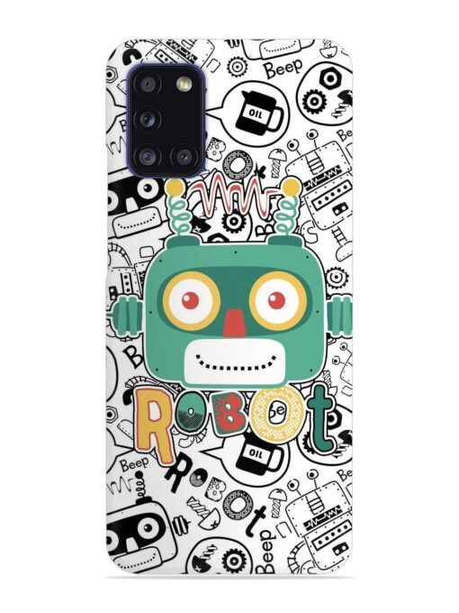 Robot Modern Seamless Pattern Snap Case for Samsung Galaxy A31 Zapvi