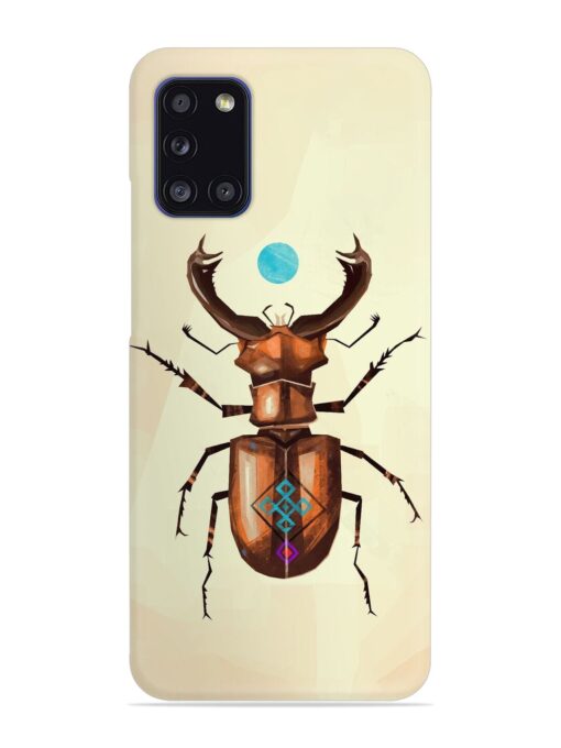 Stag Beetle Vector Snap Case for Samsung Galaxy A31 Zapvi